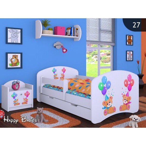 Otroška postelja Happy babies Medvedka z baloni 27